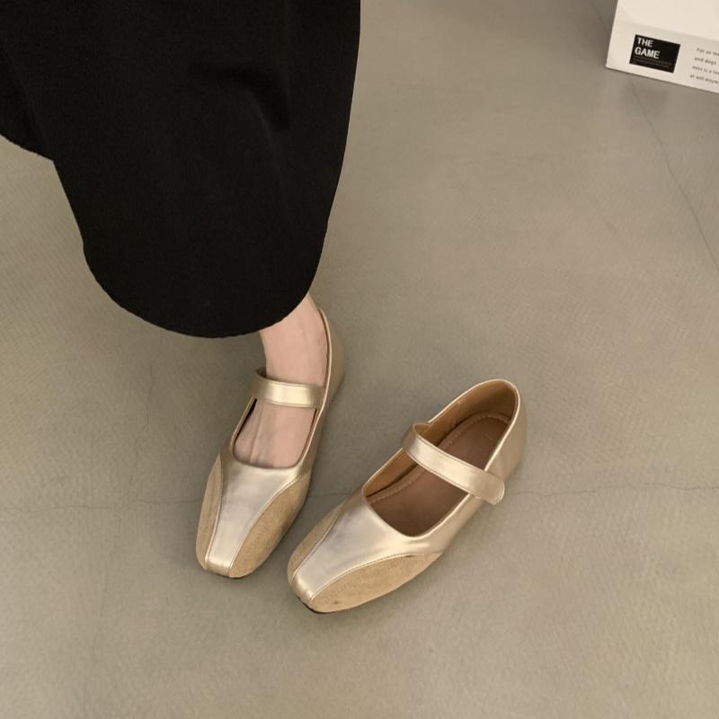 Fashion Bailamos 2024 Autumn Round Toe Women Flat Shoes New Brand Shallow Slip On Ladies Casual Mary Jane Shoes Soft Dress Ballrinase