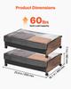 Aufbewahrung unter dem Bett mit Rädern, 650 x 460 x 180 mm Unterbettbehälter, Schuhaufbewahrung unter dem Bett mit abschließbaren Rädern, Rollende Aufbewahrung unter dem Bett