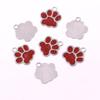Glitter Drip Oil Cat & Dog Paw Pendant Necklace - 2 Styles, 6 Colors, 16x17mm