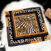 Retro British court style silk scarf Spring and Autumn versatile decorative cashew nut pattern printing imitation silk small square scarf shirt scarf