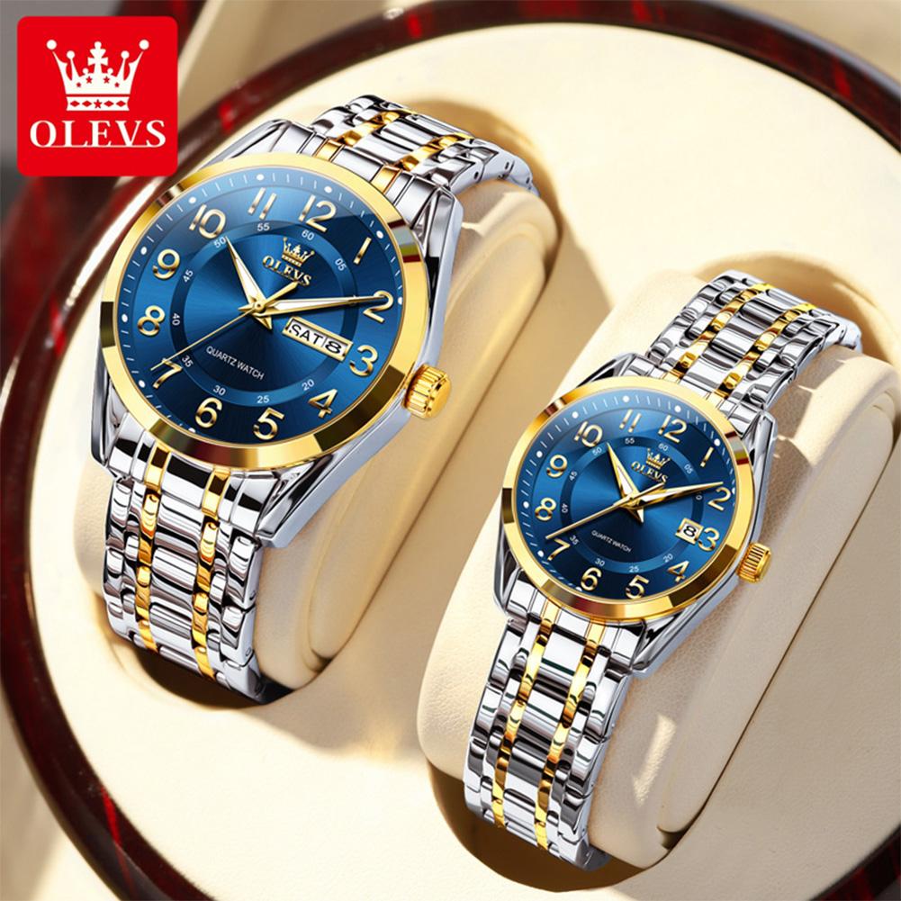 OLEVS 3666 Couple Watch Luxury Brand