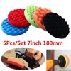 New 5Pcs 7inch Sponge Foam Waffle Polishing Buffer Pad Kit for Auto Car Polisher