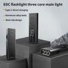SD-31 Portable Aluminum Alloy LED Flashlight EDC Tactical Rechargeable Work Light 1500 Lumens USB-C Rechargeable Waterproof