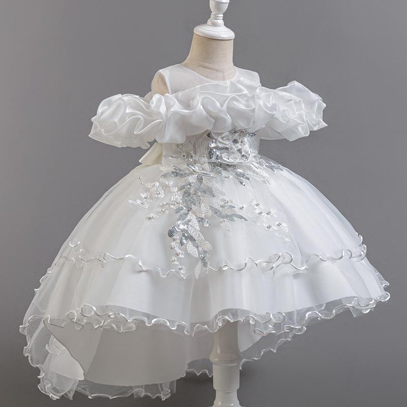 Princess Floral Puffy Wedding Dresses for Girls - Elegant Long Skirts and Formal Gowns