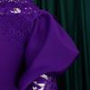 Abiti Scollati Donna Eleganti Maniche a Lanterna Patchwork di Pizzo Tubino Pacchetto Fianchi Lunghezza Caviglia Vestito di Compleanno