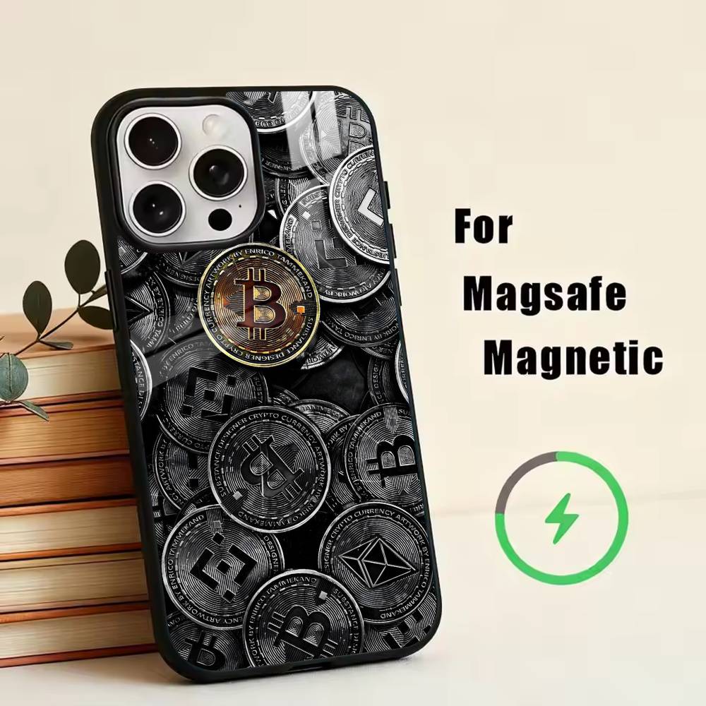 

Bitcoin Phone Case For iPhone17,16,15,14,13,12,11 Plus,Pro Magnetic For Magsafe Wireless Charging iPhone11PROMAX