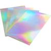 5Pcs Holographic Sticker Paper Clear Vinyl Self-Adhesive Waterproof Transparent Cold Laminating Film For Crafts