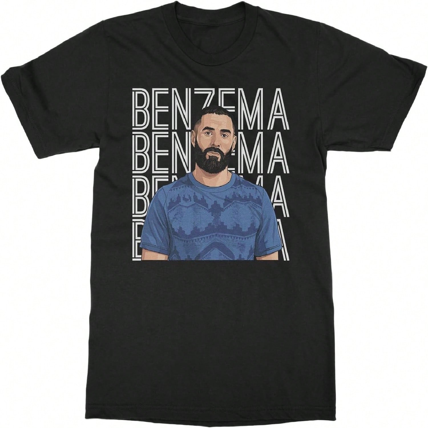 Tutiinca Benzema-Inspired Stacked Graphic - New Team Tribute Unisex T-Shirt S разноцветный