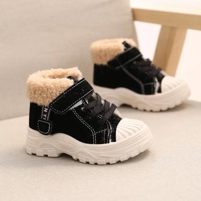 2023 Children Warm Boots Winter Boys Plus Thicken Velvet Cotton Shoes Girls Waterproof Short Boots Baby Cotton Boots