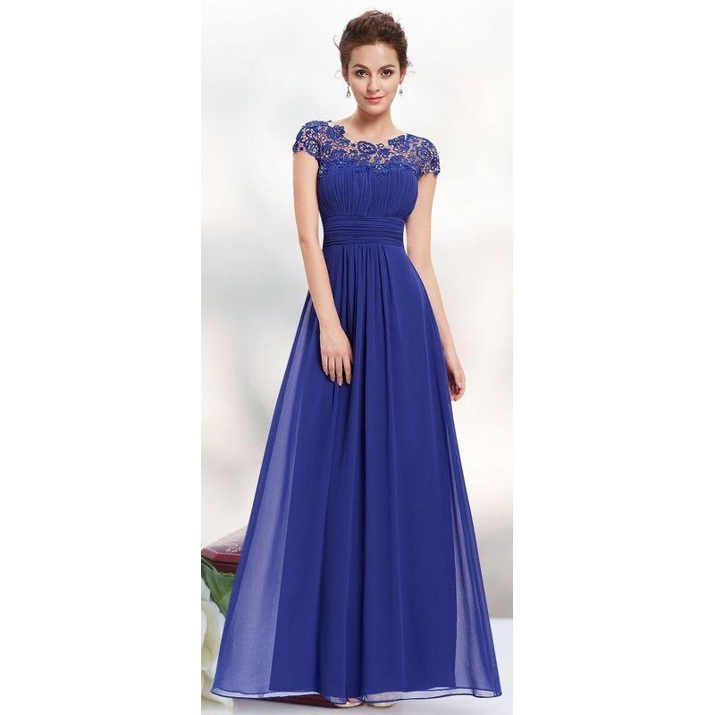 

Women Lace Party Evening Dress Fashion Female Lace Dress Bridesmaid Evening Dress Color blue S