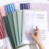5Pcs Clear File Sleeve with Long Clamp Document Test Paper Organizers Large Capacity Filing Folder for Sutdent Teacher