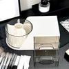 2-In-1 Rotating Pen Holder Rotating Desktop Organizer Storage Box With Drawer Plastic Pen Holder Cosmetic Storage Box