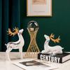 1Pair Resin Deer  Oranment Decoration For Living Room Bedroom Wine Cabinet Porch Decoration Resin Crafts
