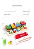 Three-in-One Wooden Fishing Bee Game: Educational Geometric Shape Matching Toy for Children