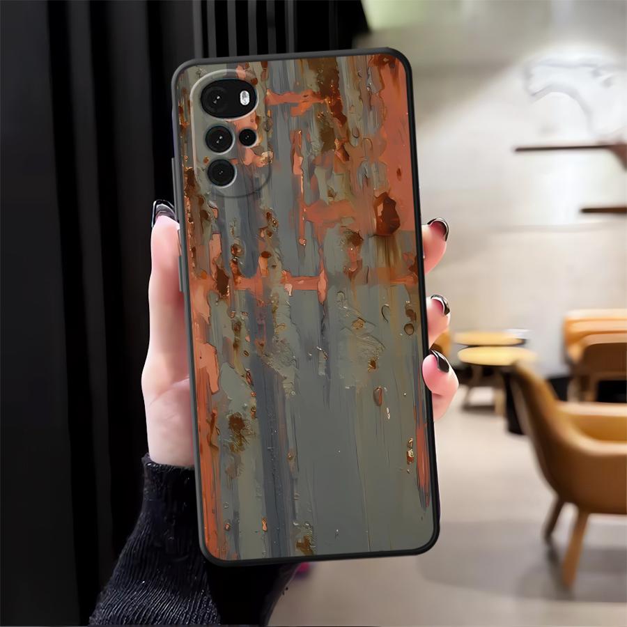 Funda Phone Cover Case for Moto Edge 20 30 X30 Pro S30 Pro Retro Rust Marks