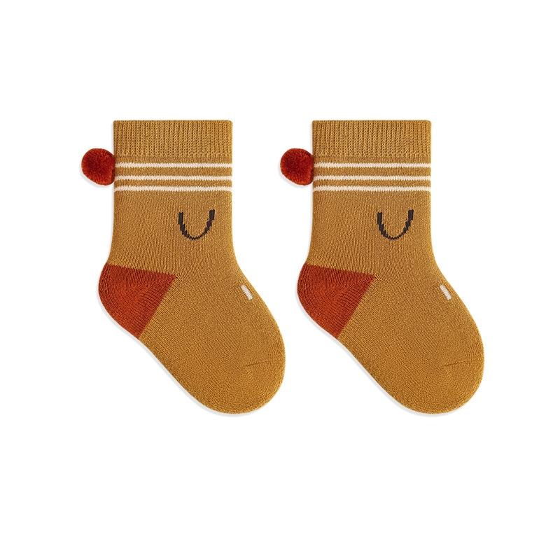 Cartoon Baby Terry Socks Cute Mid Tube Socks Children Warm Stockings 0-3year Kids Infants Spring Autumn Socks