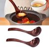2Pcs Wooden Spoon Wood Scoop Ladle   Handle Set Kit for Porridge Coffee Dessert