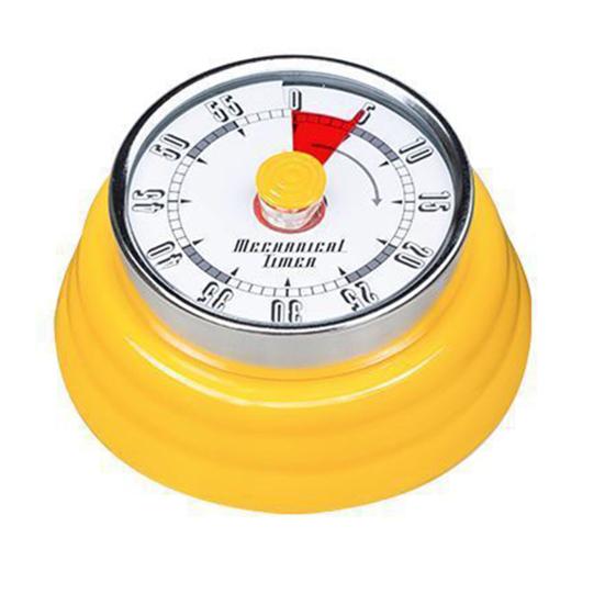 Mechanical Kitchen Timer Metal Magnetic Countdown Timer 60-Minute Cooking Timer No Batteries Required Easy Storage Refrigerator Magnet