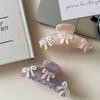 Ballet Bowknot Hair Clip Barrette Acetic Acid Shark Clip Creative Zircon Hairpin  Streetwear