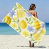 Zitrone Floral Sommer Strandtuch Gemustert Sonnenschutz Und Winddicht Geeignet Für Schwimmbad Camping Reisen
