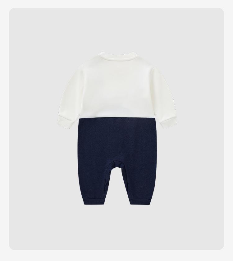 Trendy Infant Romper: Boys' & Girls' Long-Sleeve Two-Piece Jumpsuit
