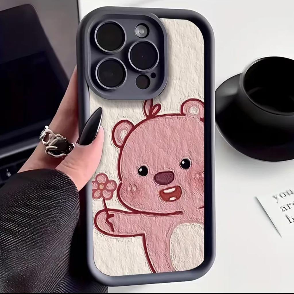 Cute Bear Trend Fashion Applied Apple 11/11/11 Pro Phone Case 11promax1111 Cartoon Soft