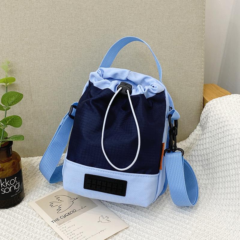Summer Contrast Color Portable Kettle Small Bag Female Light Crossbody Mobile Phone Bag Multifunctional Water Cup Bag Male