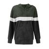 Women's Fashionable Casual Color Blocked Hooded Pocket Loose Long Sleeved Pullover Top