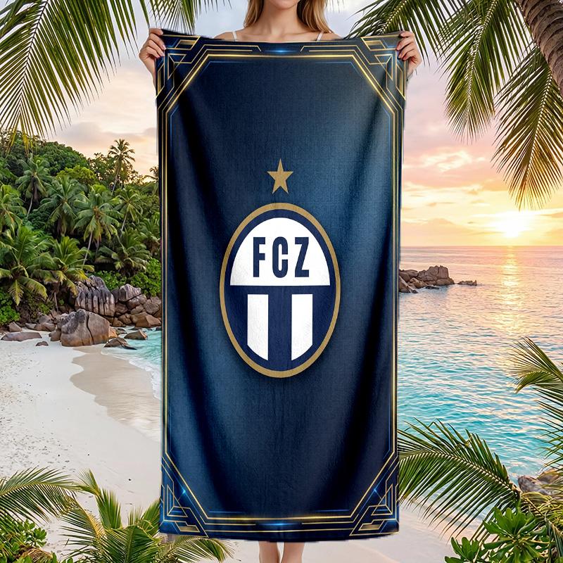 Telo Mare Asciugatura Rapida Stampa FC Zürich Microfibra Assorbente Portatile da Viaggio Asciugamano per Nuoto