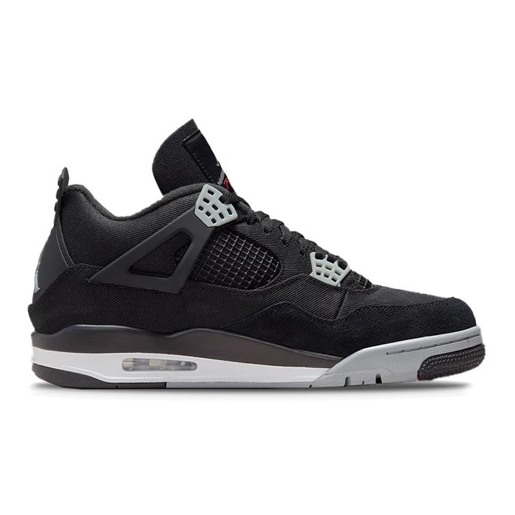 New Jordan 4 Retro Black Canvas GS DV0553-006