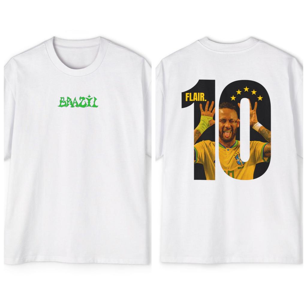 World Cup 2026 Soccer Fan Gift Neymar Brazil Football Number 10 Jersey Tee Abstract Football Legend Shirt