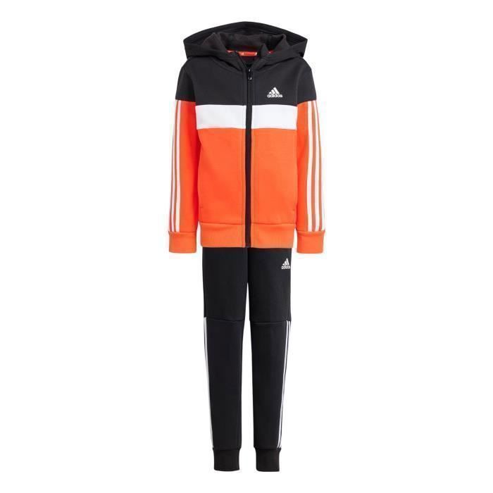 Trening Copil - Adidas - Tiberio 3-Stripes - Fleece - Negru - Mâneci lungi