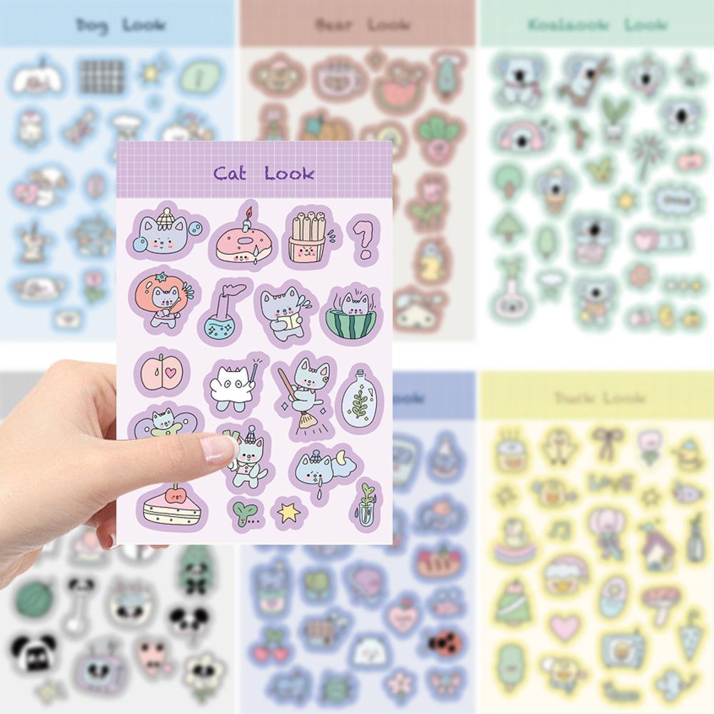 8 Cartoon Korean Animal Collage Hands-on DIY Mobile Phone Case Laptop Decoration Waterproof Sticker