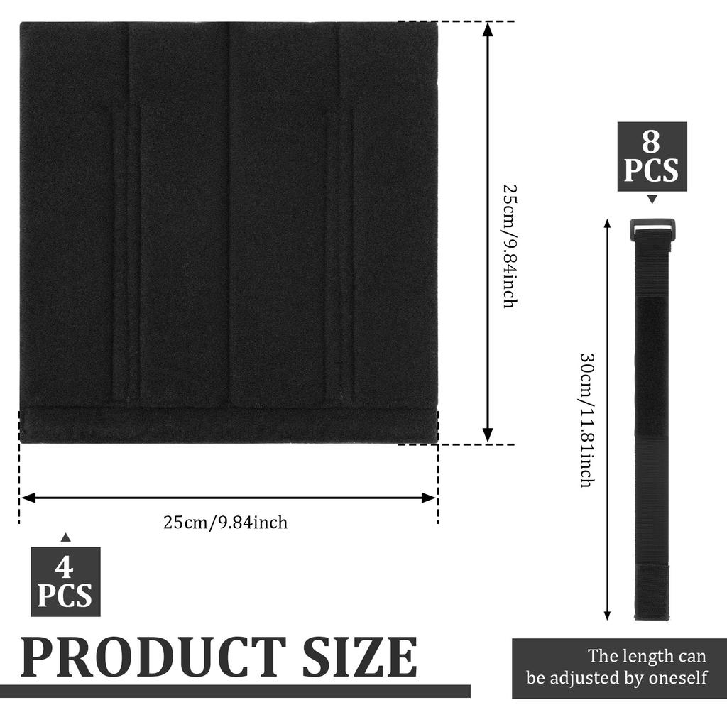 4PCS/Set Bunk Bed Ladder Pad with 8 Adjustable Straps Comfort Bunk Bed Ladder Cover with Nonslip Dots On the Bottom for Climbing