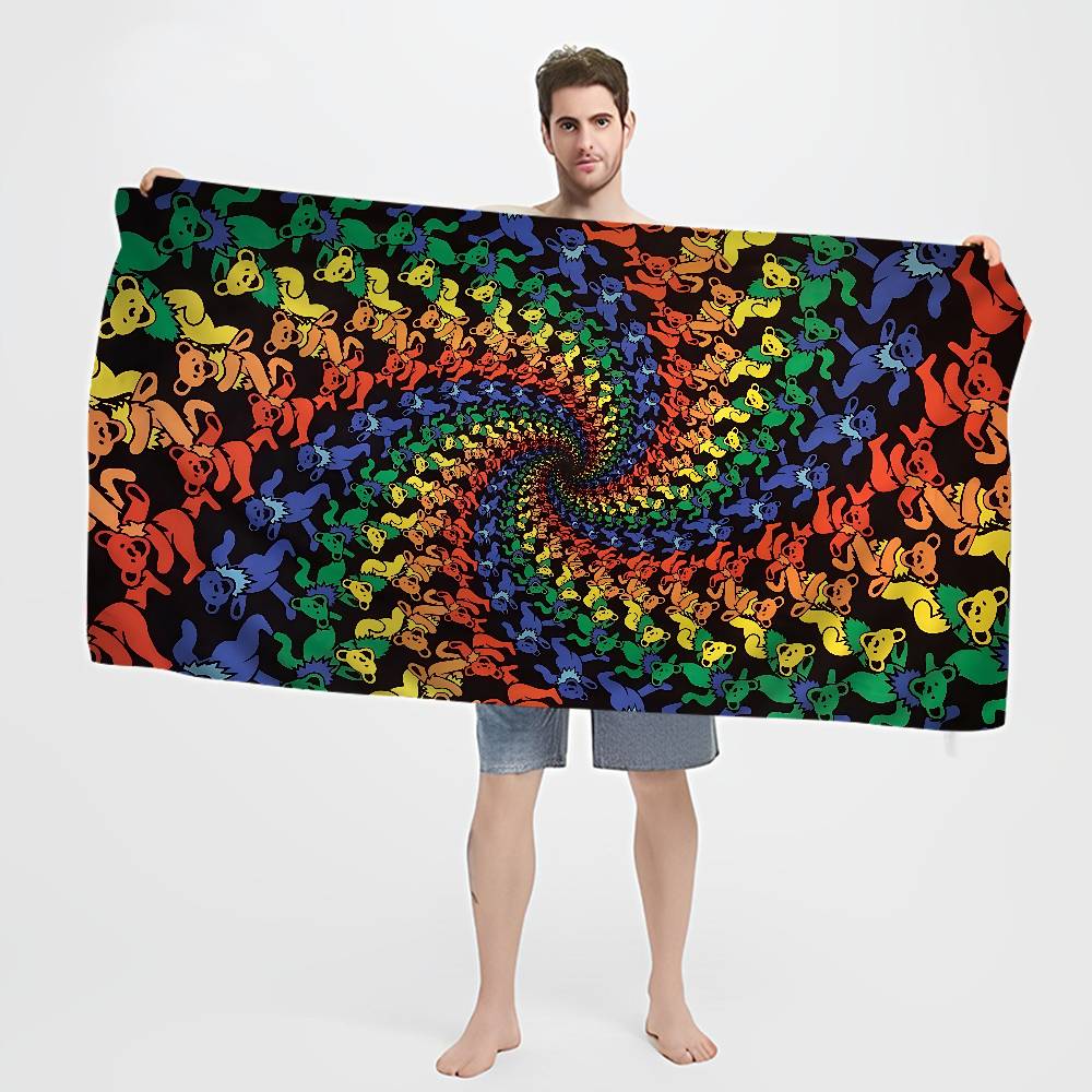 Psychedelic Rock G-Grateful D-Dead Band Big Microfiber Beach Towels Quick Dry Towel Sand Beach Towels Pool Towel for Travel