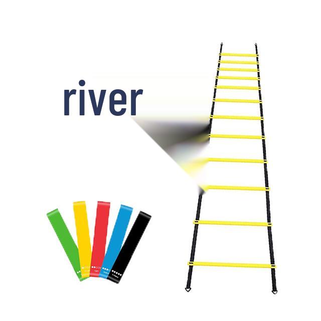 Foldable Agility Ladder & Hurdle Set with Resistance Parachute, Marker Discs, & Bands for Football Training