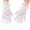 Children Lace Trim Crystal Rhinestone Necklace Set with Short Gloves , 4 - Piece Girl Jewelry for Party Gift