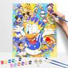 Disney Donald Duck Digital Oil Painting Diy Coloring Handpainted Filling Home Decoration Gift, Canvas Art Wall Decor Party Scene Painting