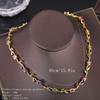 Copper Color Zircon Necklace Women Luxury Fashion Jewelry
