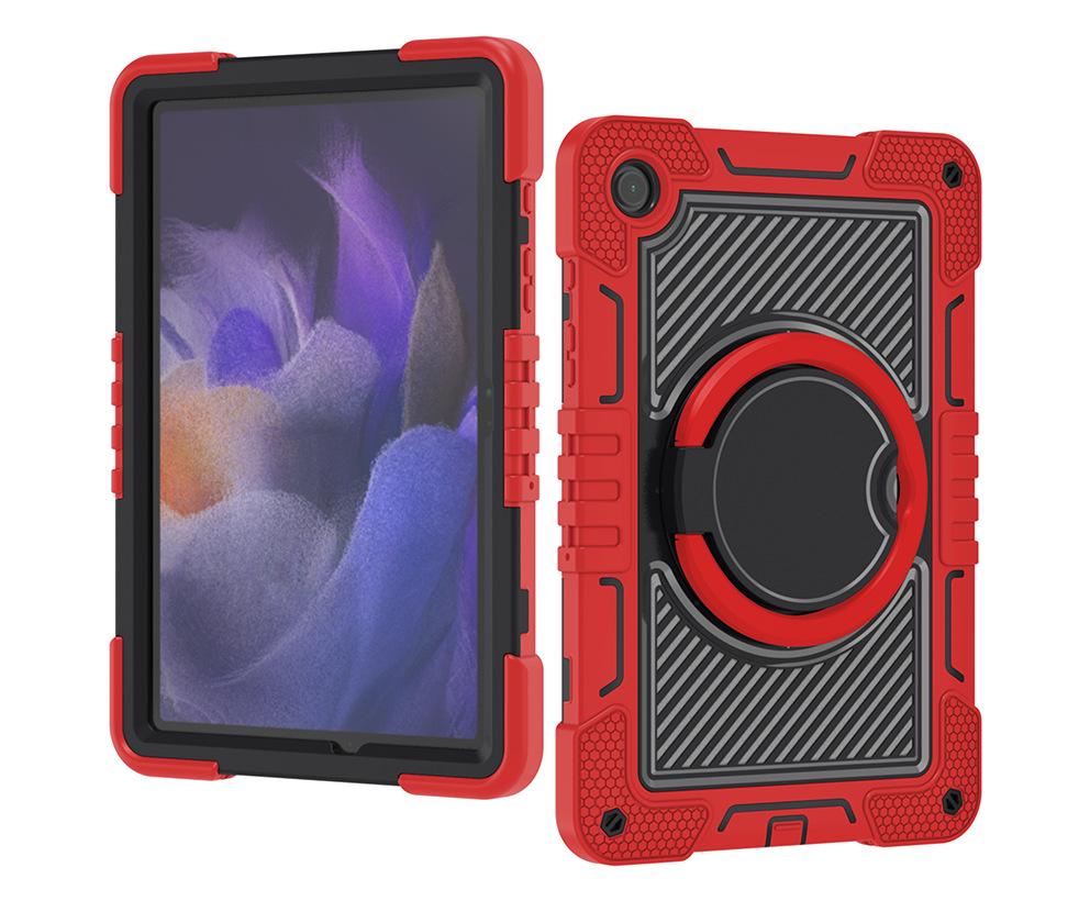 Color Block Protective Case with Wrist Strap for Samsung Tab A9/A9 Plus