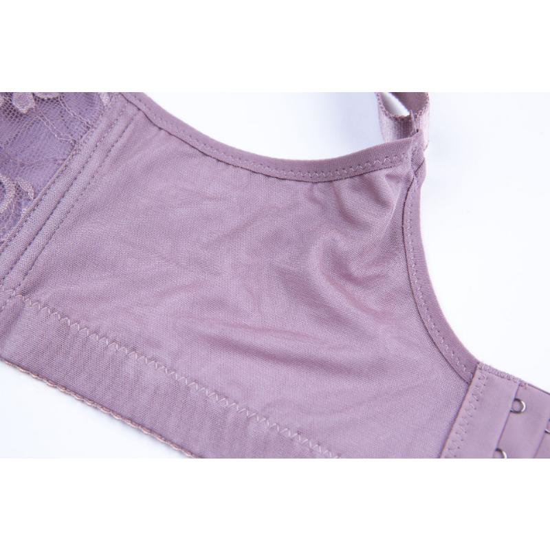 Stahlring, frei gerafft, Damen-Unterwäsche, ultradünn, Spitze, sexy, verstellbar, Plus-Size-BH