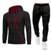 Men's Lined Zip Up Hoodie Tracksuit Set, Long Sleeve Sweatshirt and Pants for Outdoor Sports and Training