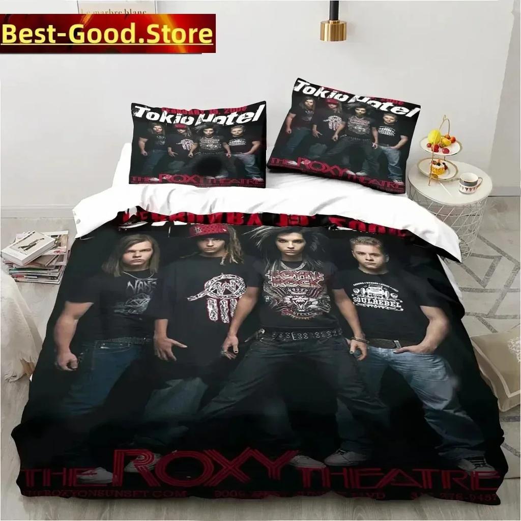 3D Print Tokio Hotel Printed Bed Set Duvet Cover Pillowcase Bedding Set Bed Linen Sheet Quilt Cover Full Queen King Size