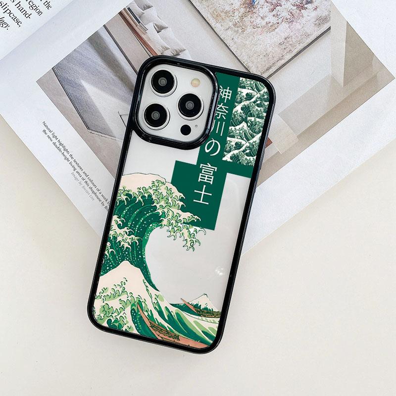 Japan Style The Great Wave Of Kanagawa Phone Case For iPhone 13 12 Mini 11 14 Pro Max 7 8 Plus SE2020 XS X XR Cover Art Fundas