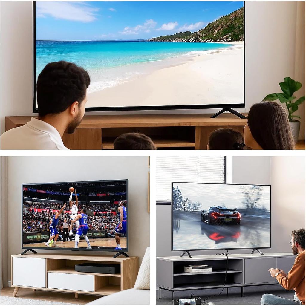 2 ks nohou pro TV stojan, Náhradní držák základny pro stolní TV stojan, Univerzální nohy pro TV kompatibilní s většinou televizorů Samsung LG Sharp 32-65 palců