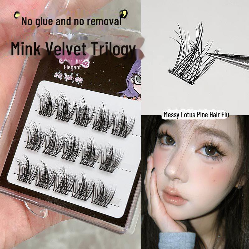 FAICCIA Self-Adhesive 5D Mink-Like False Eyelashes - Glue-Free, Easy Removal, Natural Curve
