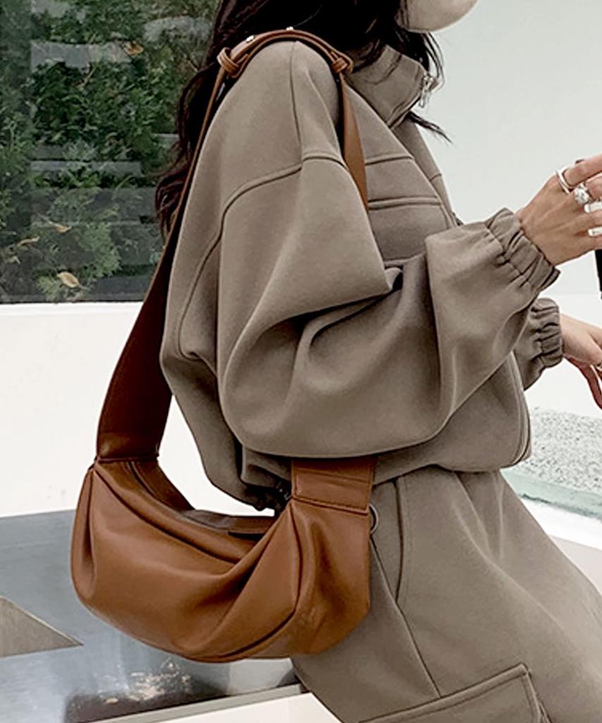 Ninon Women's Shoulder Bag, Wide, Single-Handle, Comfortable, Horizontal, PU Leather, Mini Shoulder Bag, Stylish, Casual, Simple, Office, Faux