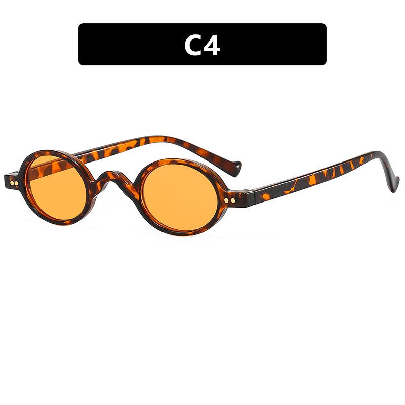 Trendy Women's Retro Round Frame Anti-UV Sunglasses