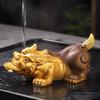 Color-Changing Pixiu Tea Pet Ornament for Gongfu Tea Sets - Golden Toad Model