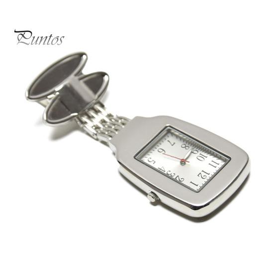 

Часы для медсестры с зажимом, портативные, водонепроницаемые, однотонные, металлические, прямоугольные, подвесные, карманные часы для студентов и врачей, модные аксессуары